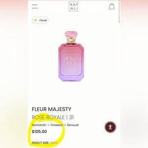 KAYALI Fleur Majesty Rose Royale Perfume Bottle - Pink to Purple Ombre